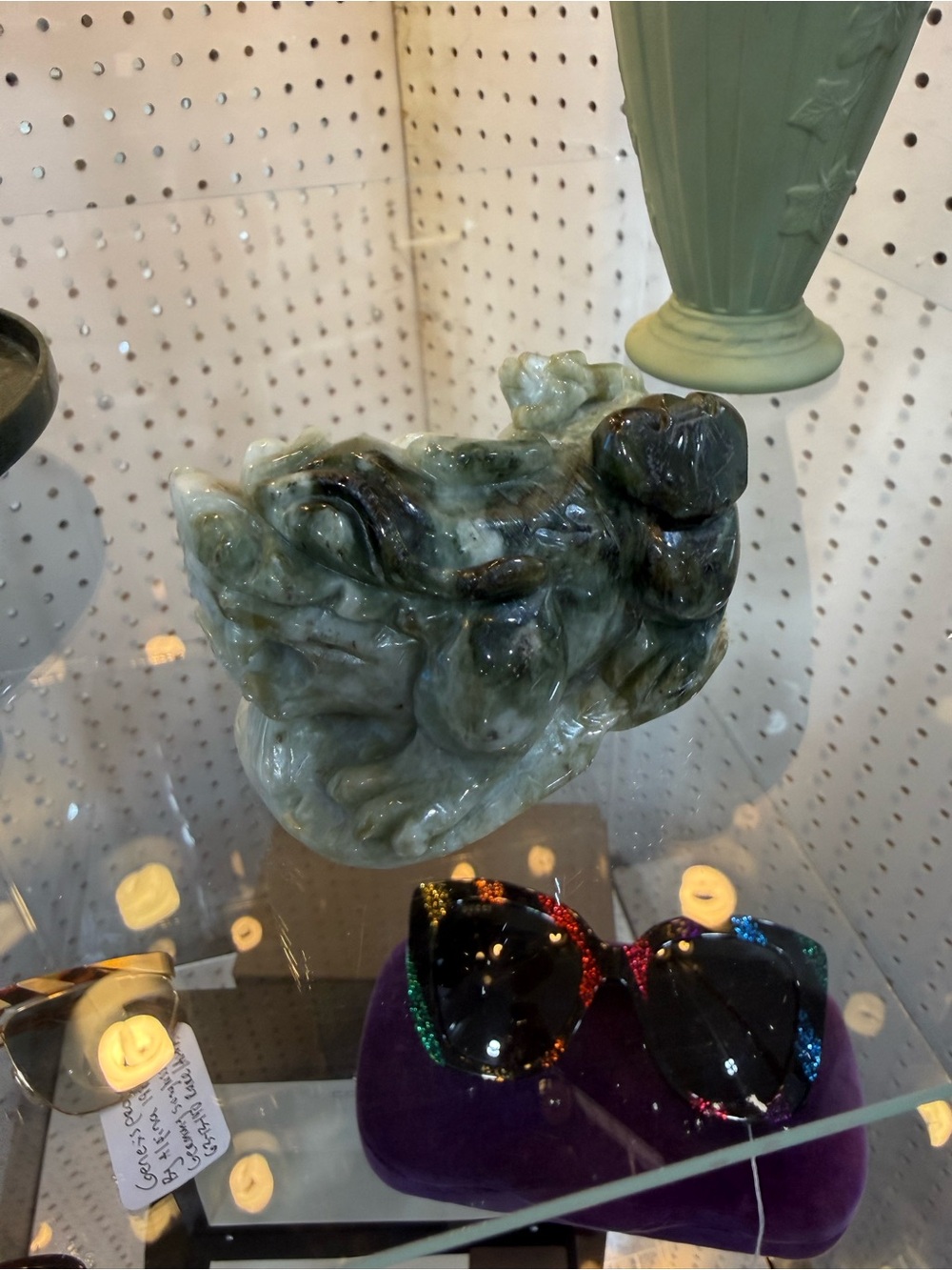 Chinese Natural Du Shan Jade Carving Wealth Yuanbao Pixiu Beast Sculpture 3.5in